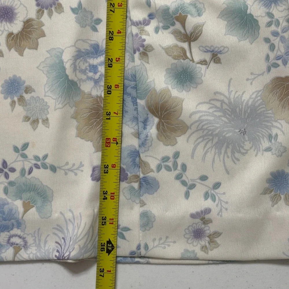 Vintage‎ 60's Floral 2 Piece Dress & Jacket Set Blue Purple Cream Cottagecore S